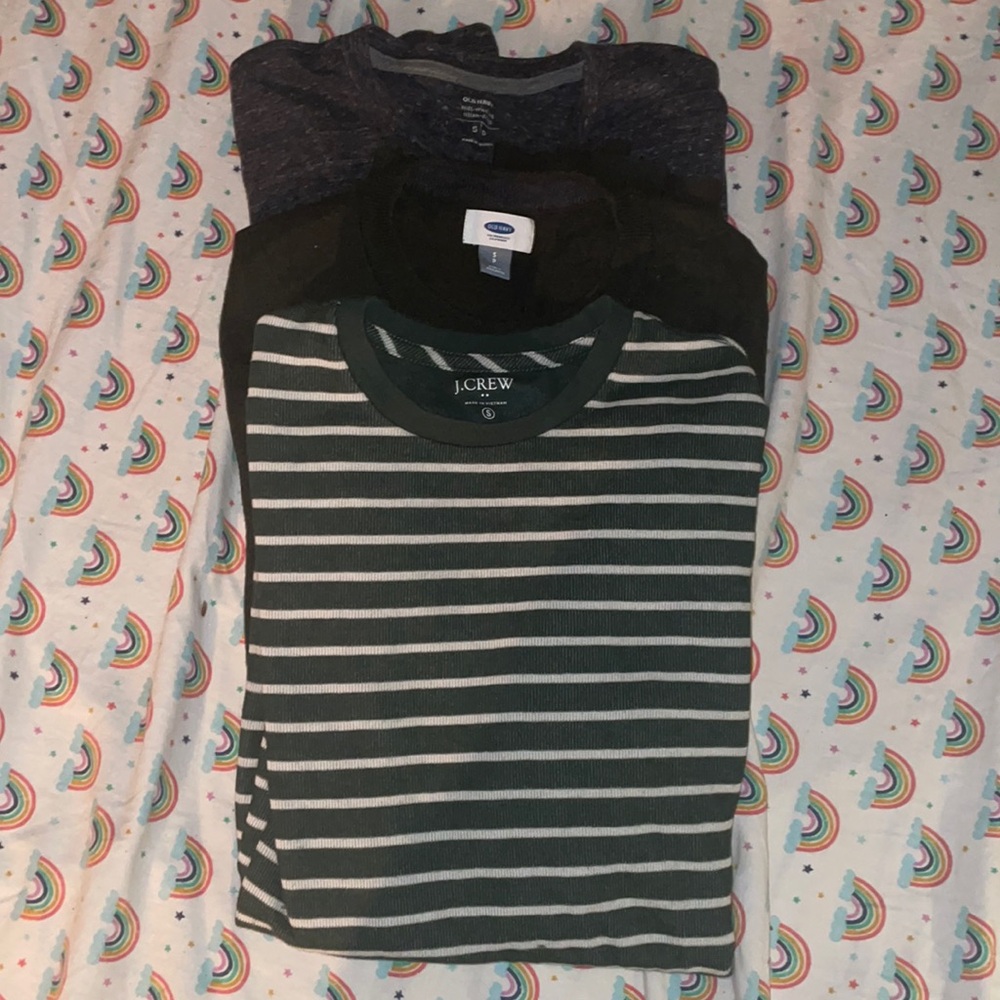Lot of 3 crew neck tops J Crew Old Navy size small